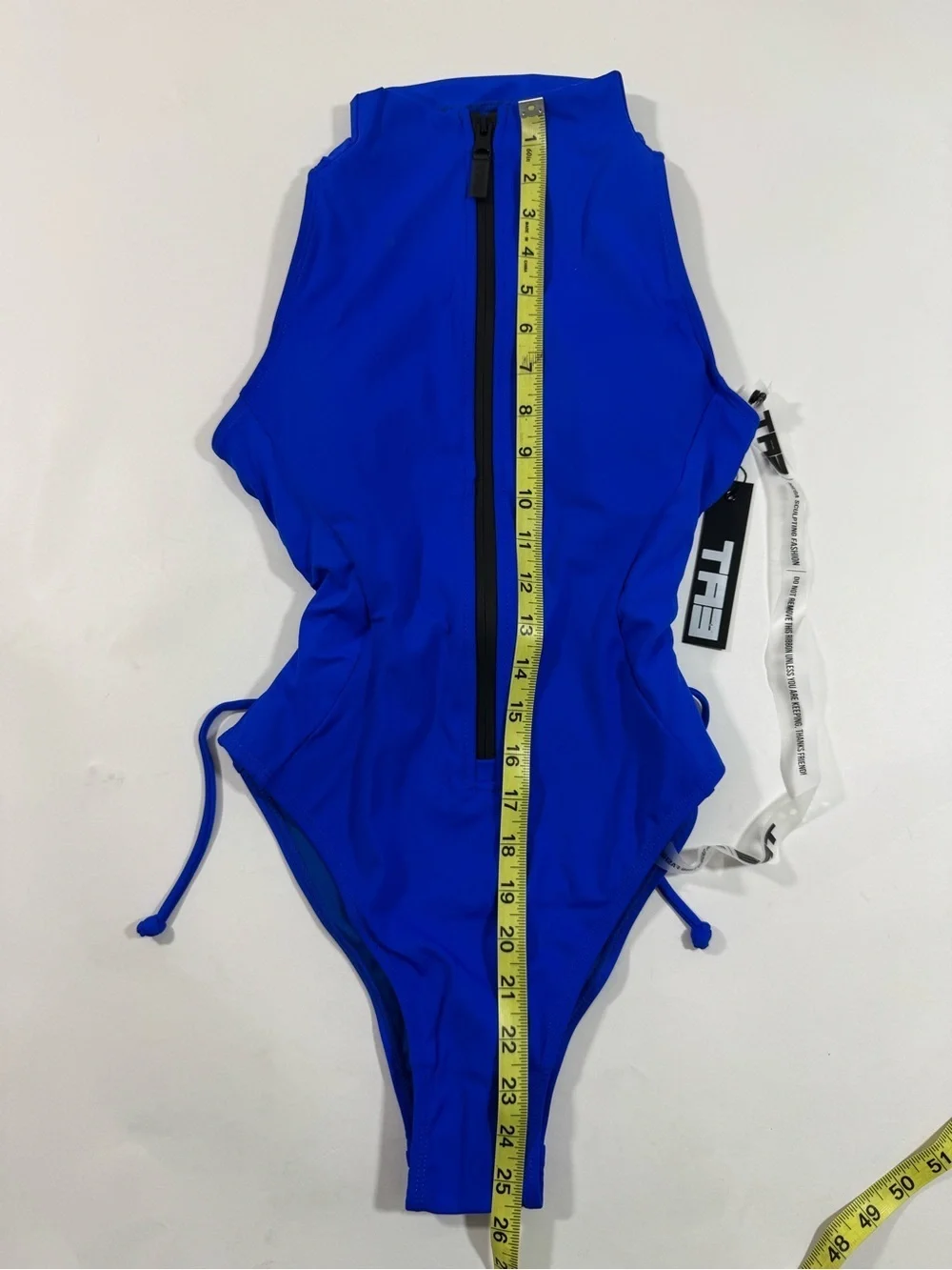 New Ta3 Hi Cut Sleeveless Surfy One Piece Swimsuit Sapphire